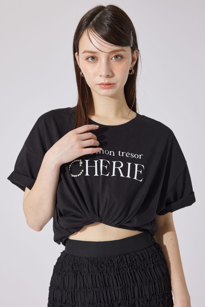 【一部店舗・WEB限定】パールロゴビッグTシャツ BLK FREE