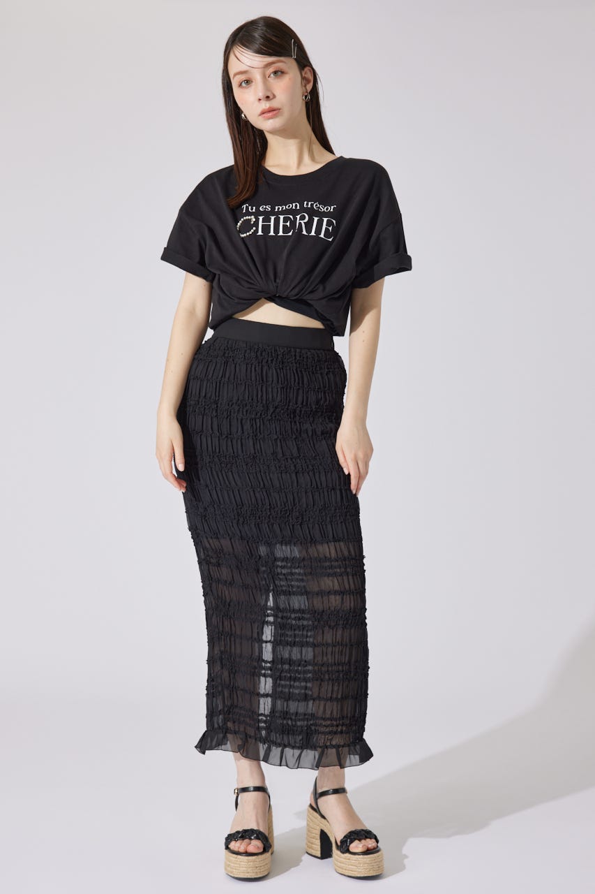 【一部店舗・WEB限定】パールロゴビッグTシャツ BLK FREE