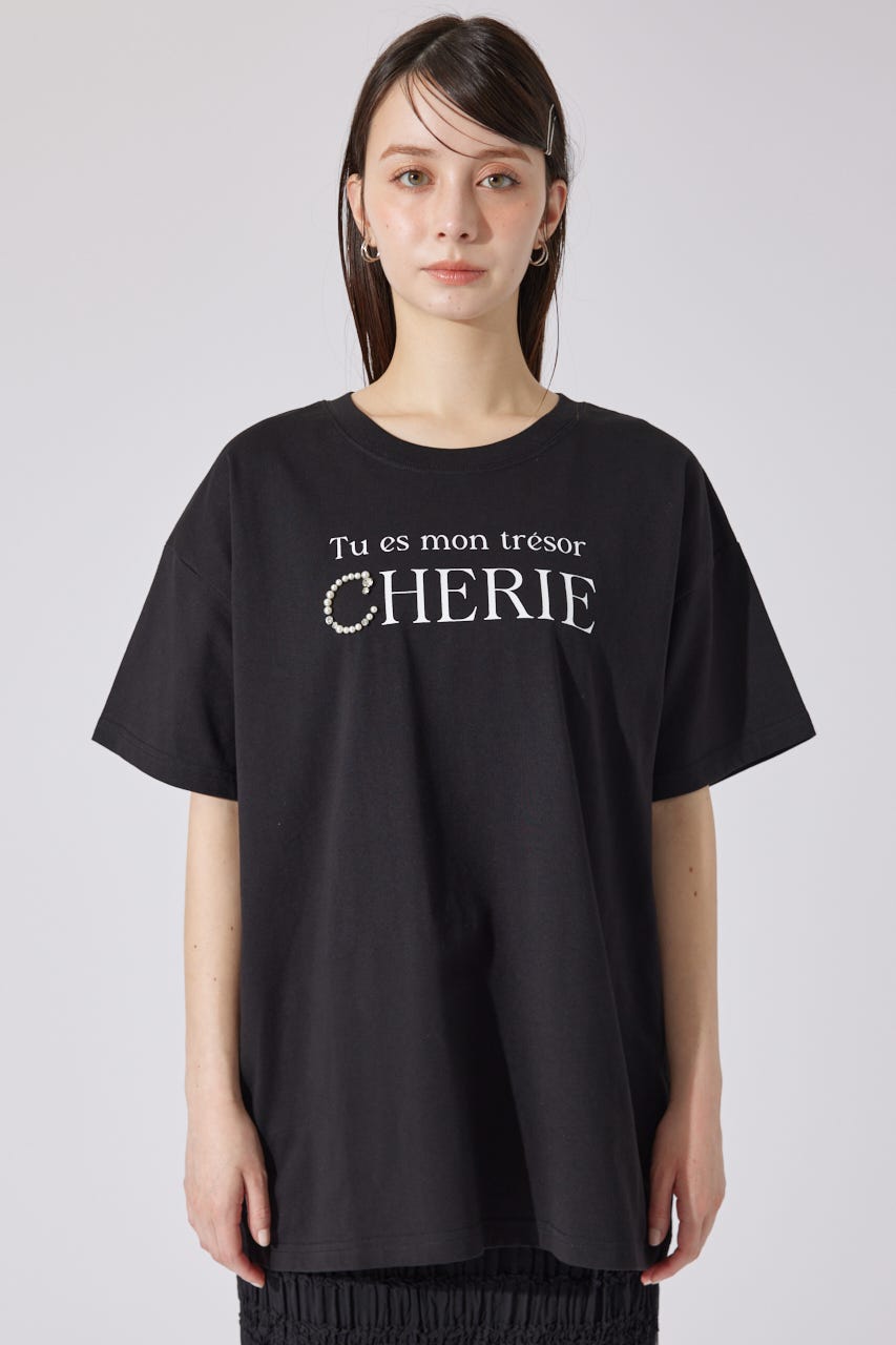 【一部店舗・WEB限定】パールロゴビッグTシャツ BLK FREE