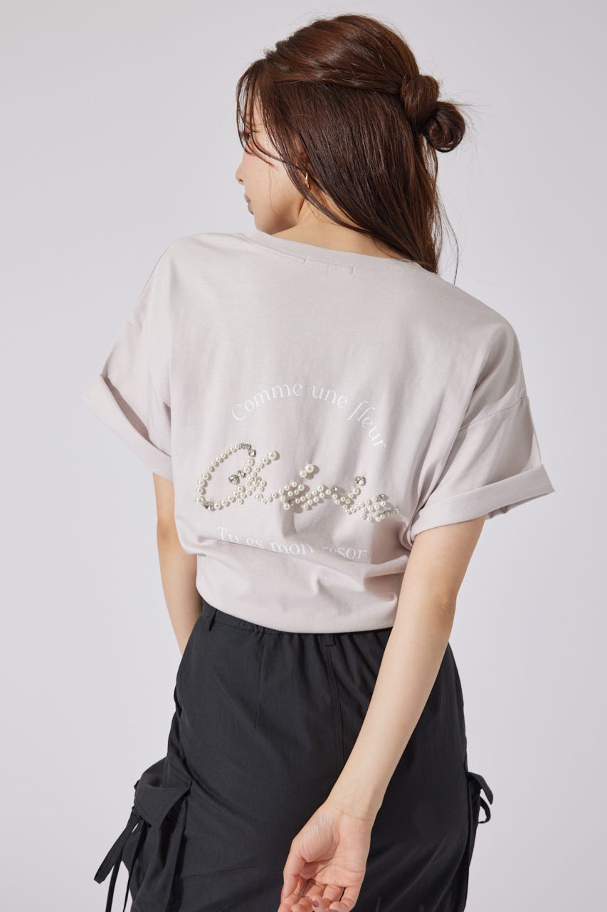 パールロゴビッグTシャツ L/PNK FREE