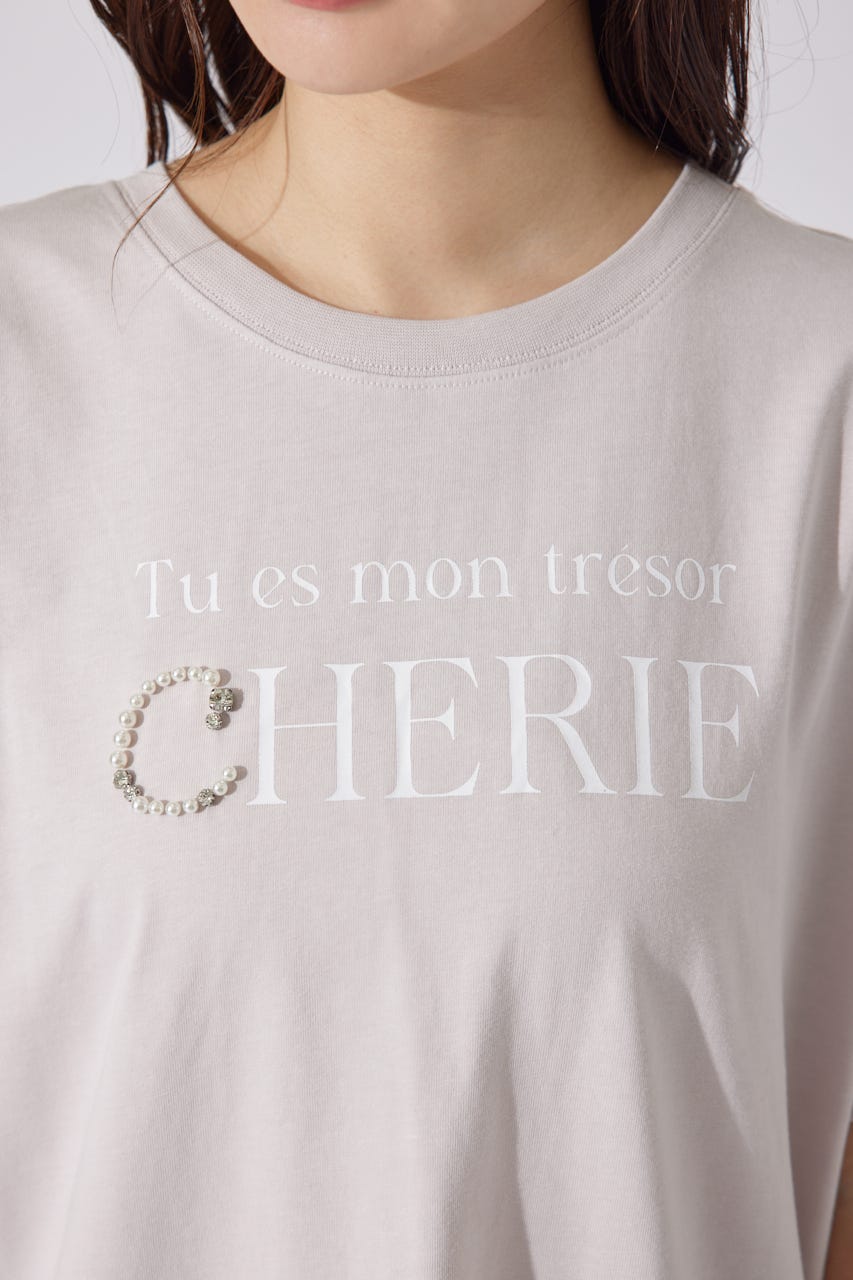 パールロゴビッグTシャツ L/PNK FREE