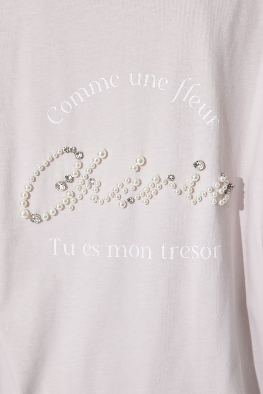 パールロゴビッグTシャツ L/PNK FREE