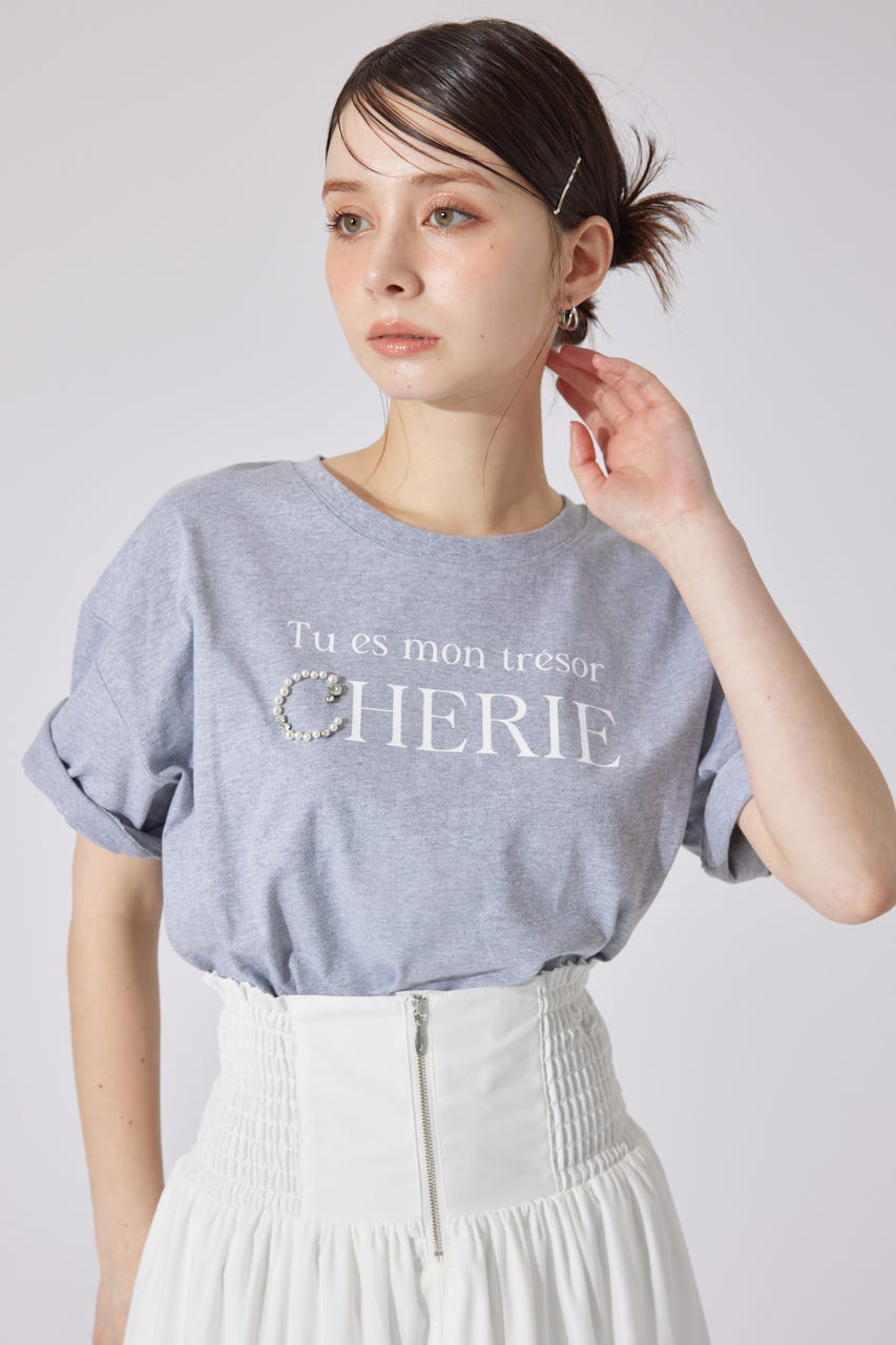 パールロゴビッグTシャツ T.GRY FREE