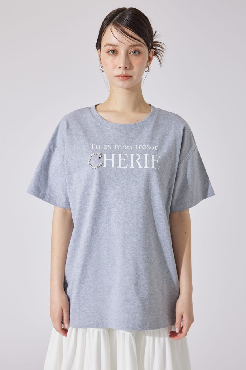 パールロゴビッグTシャツ T.GRY FREE