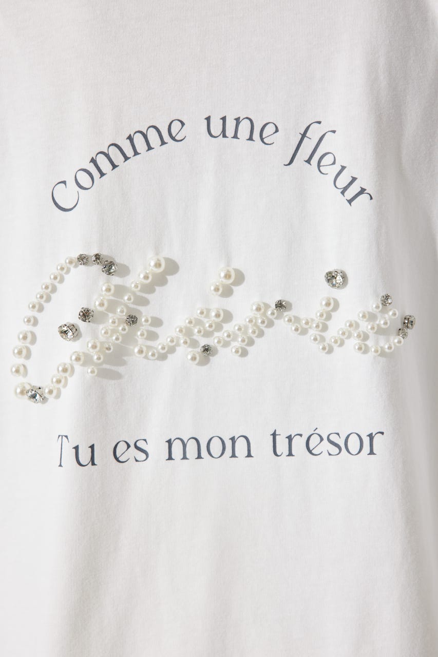 パールロゴビッグTシャツ WHT FREE