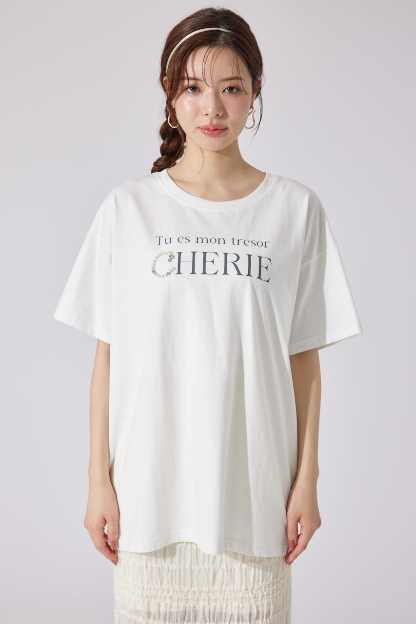rienda パールロゴビッグTシャツ rienda | パールロゴビッグTシャツ (Tシャツ・カットソー(半袖