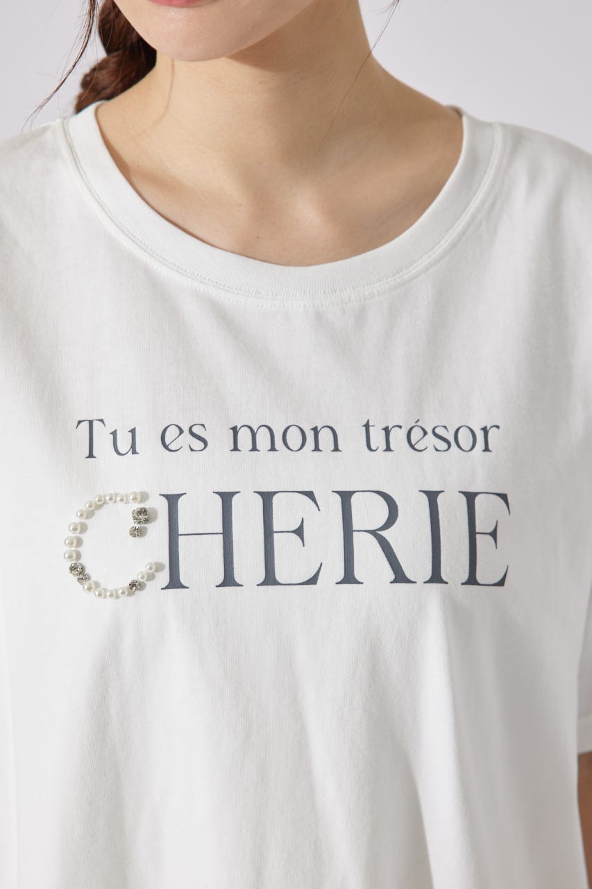 パールロゴビッグTシャツ WHT FREE