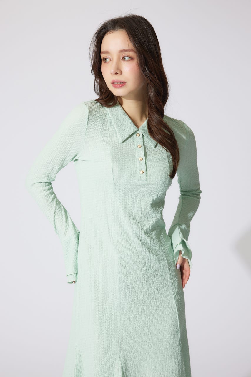 【岡崎紗絵さん着用アイテム】カットマーメイドワンピース MINT FREE