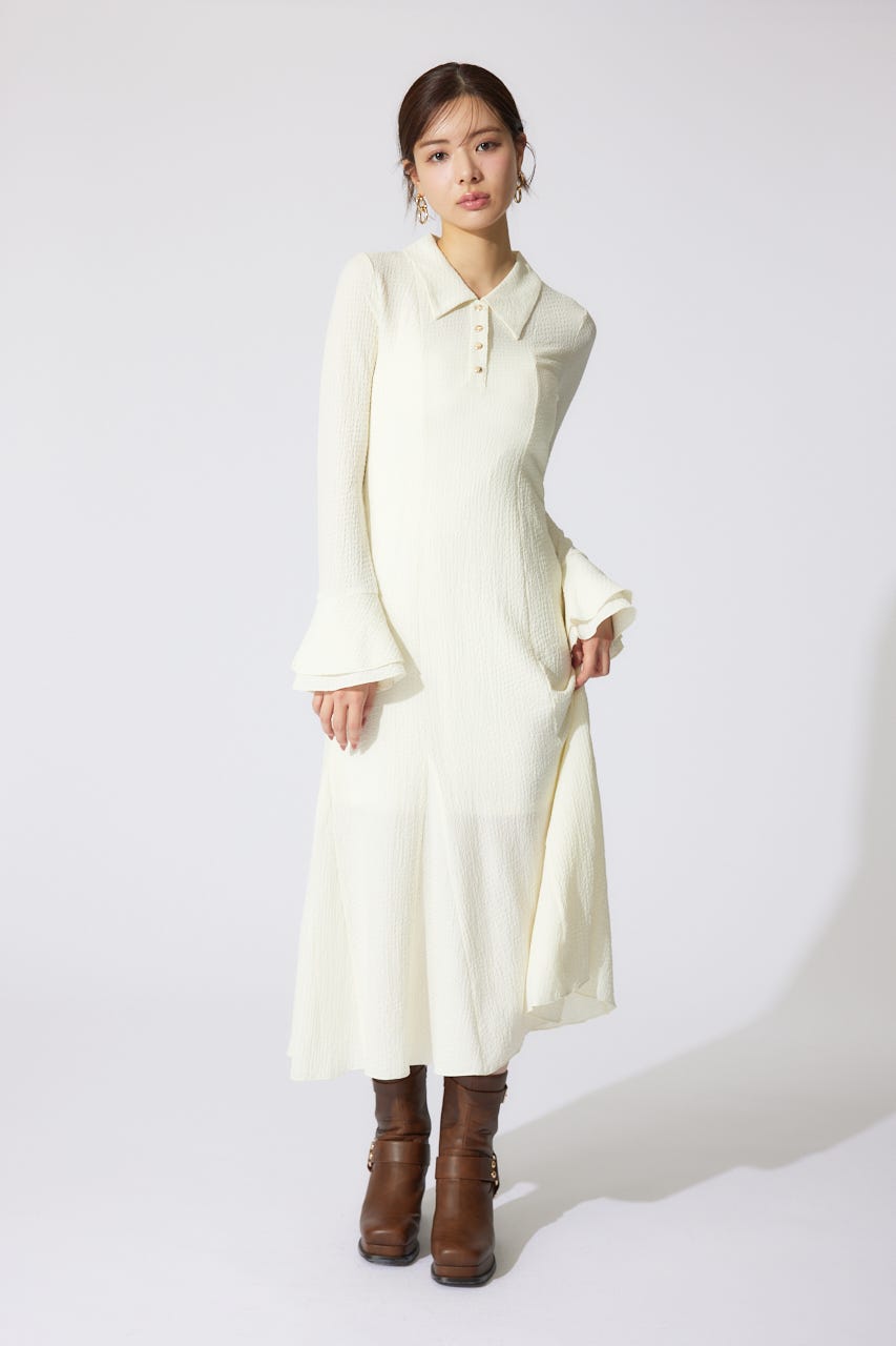 【岡崎紗絵さん着用アイテム】カットマーメイドワンピース WHT FREE