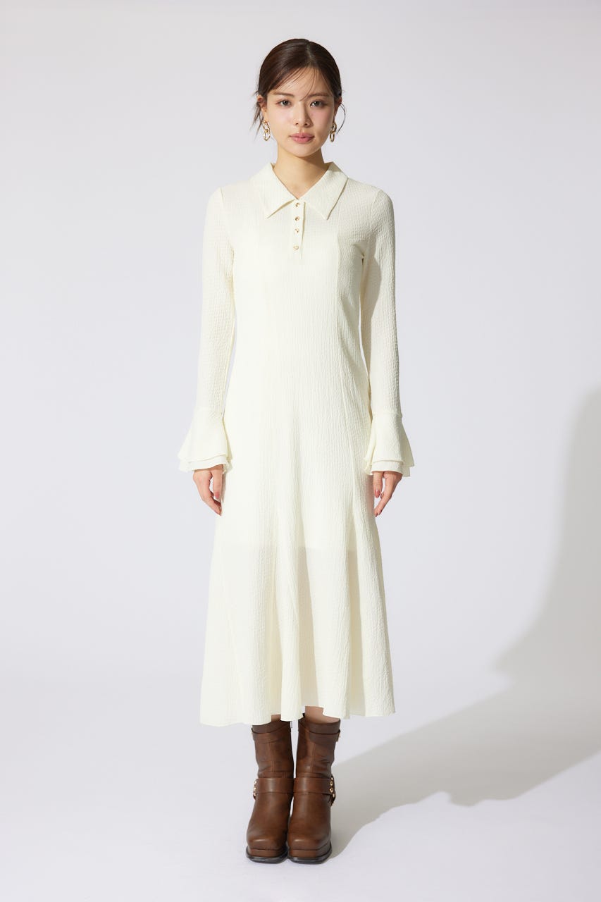 【岡崎紗絵さん着用アイテム】カットマーメイドワンピース WHT FREE