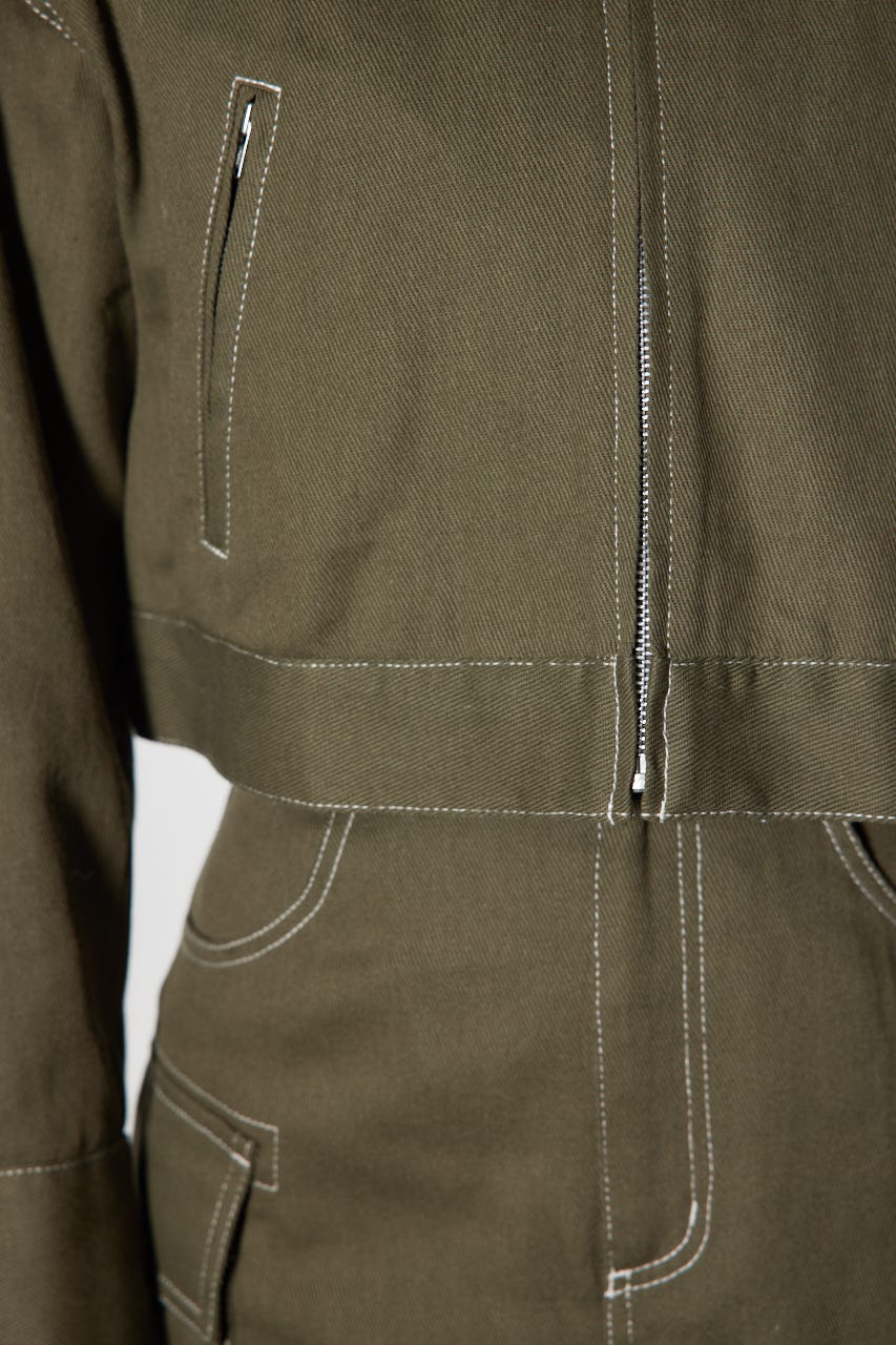 ステンカラーZIPジャケット KHA M