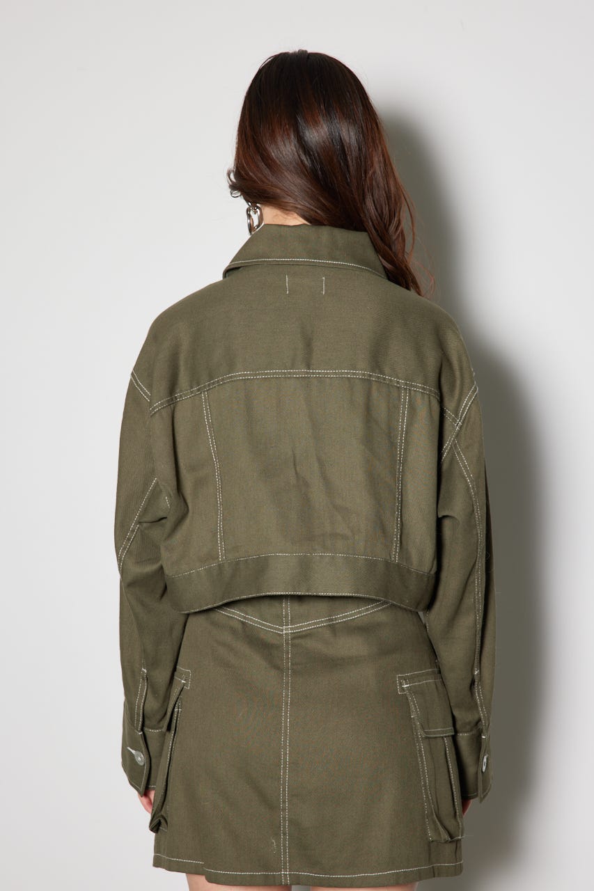 ステンカラーZIPジャケット KHA M