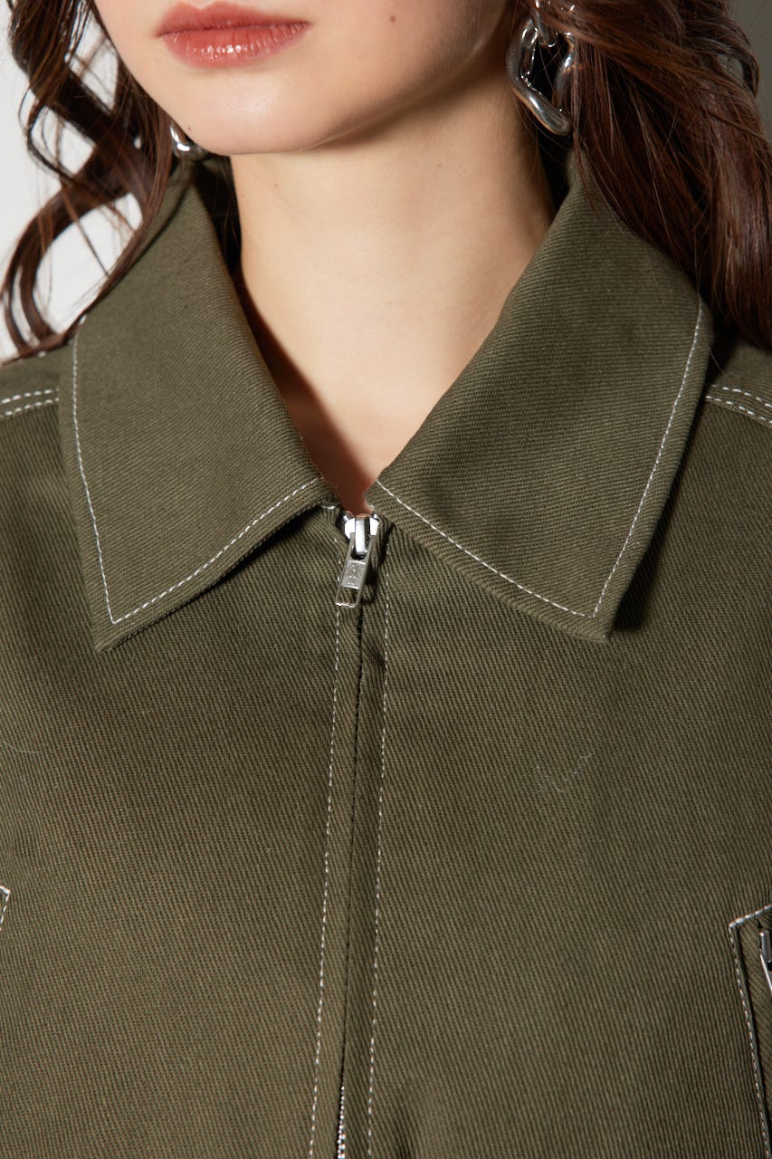 ステンカラーZIPジャケット KHA M