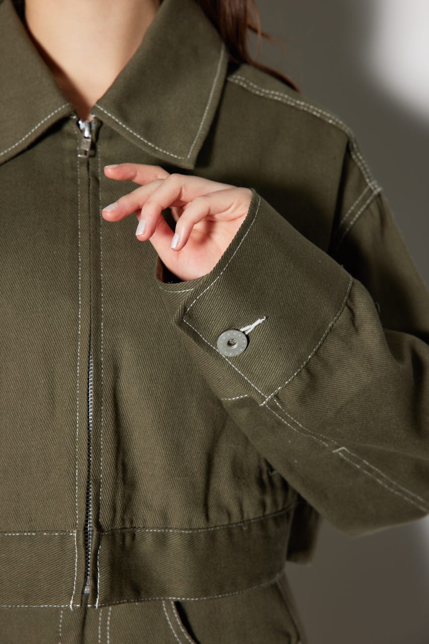 ステンカラーZIPジャケット KHA M