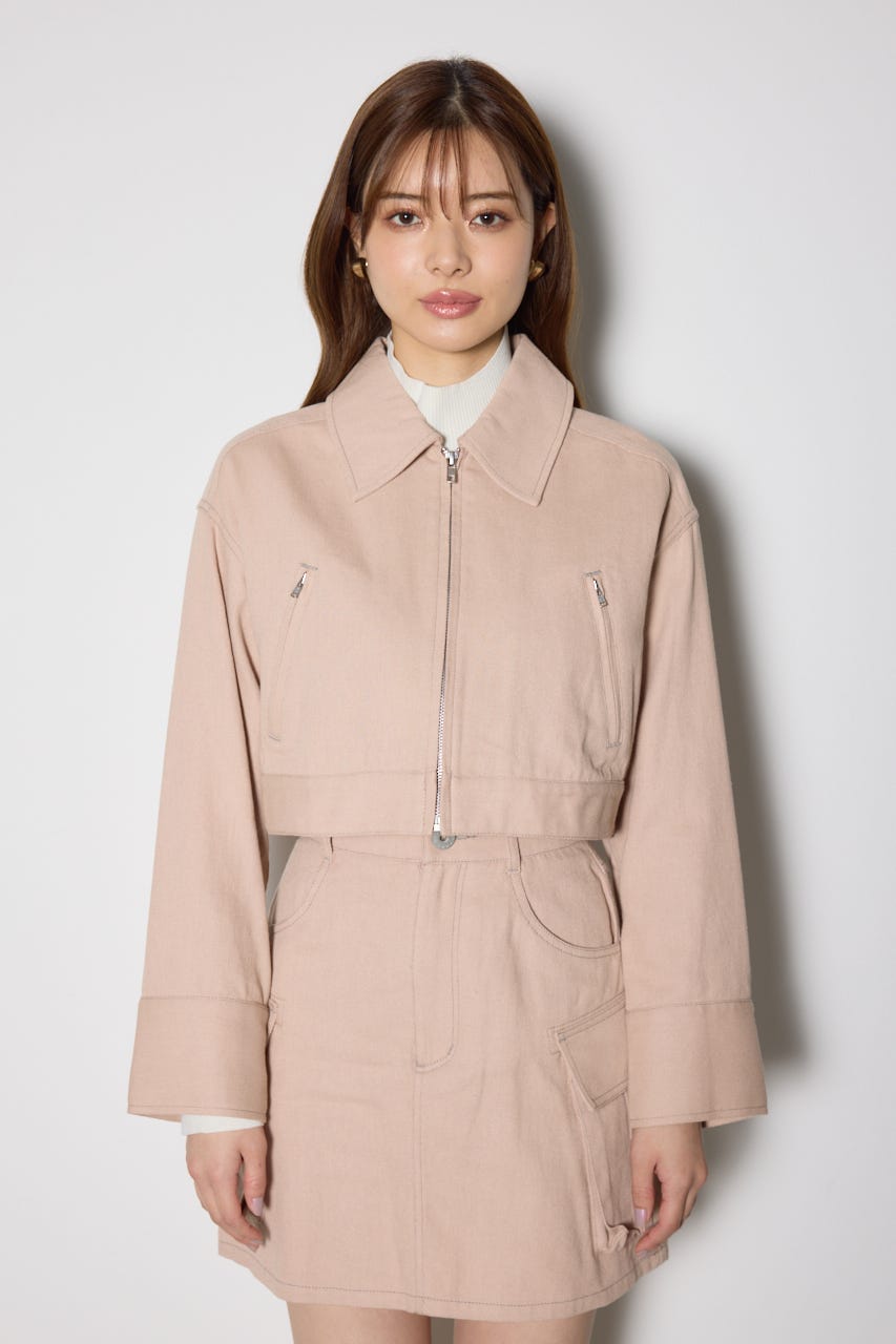 ステンカラーZIPジャケット PNK M