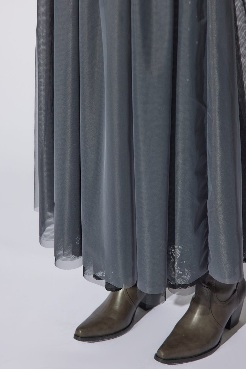 チュールコンビトレンチコート BLK M