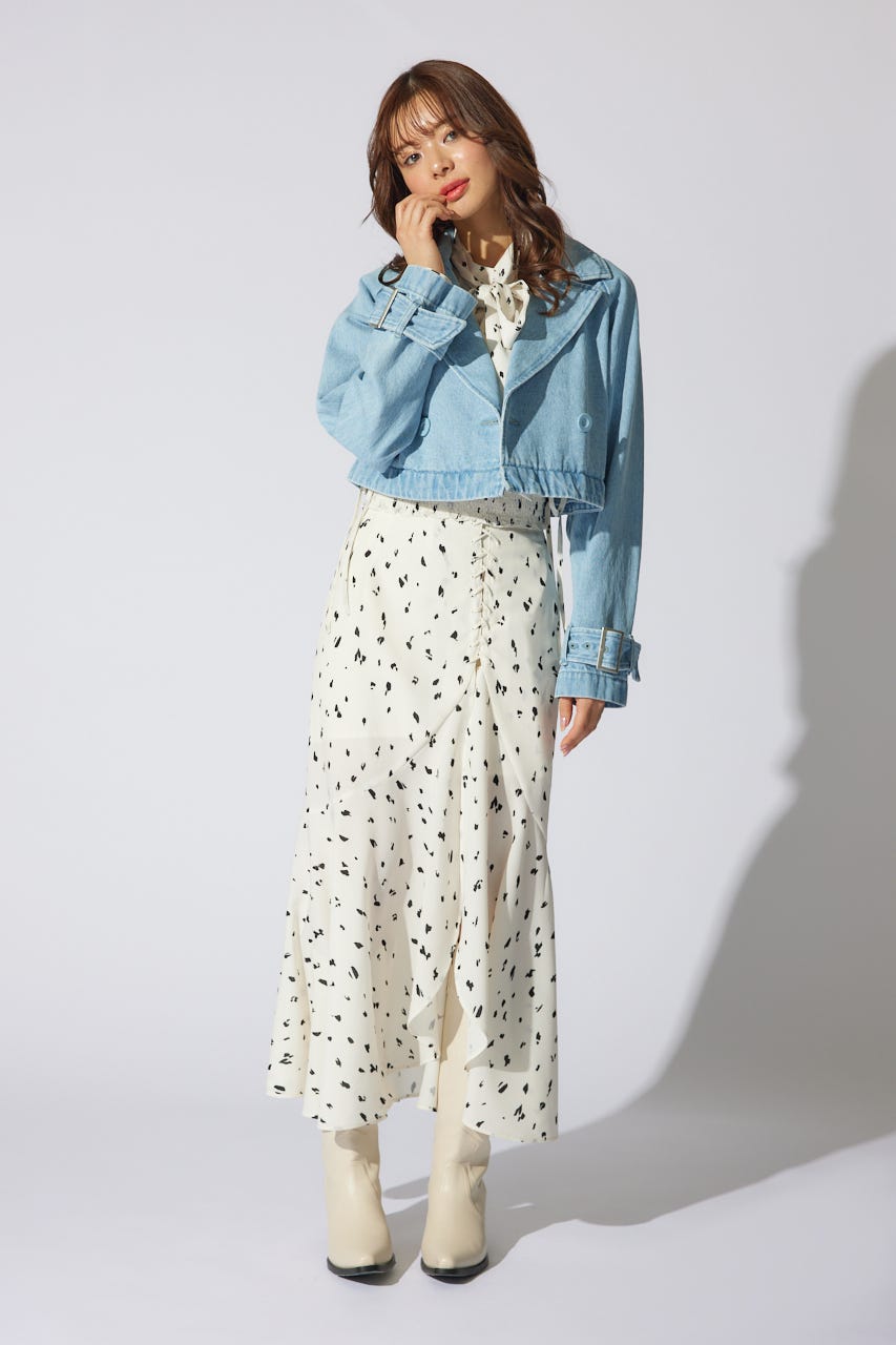 チュールコンビトレンチコート L/BLU S