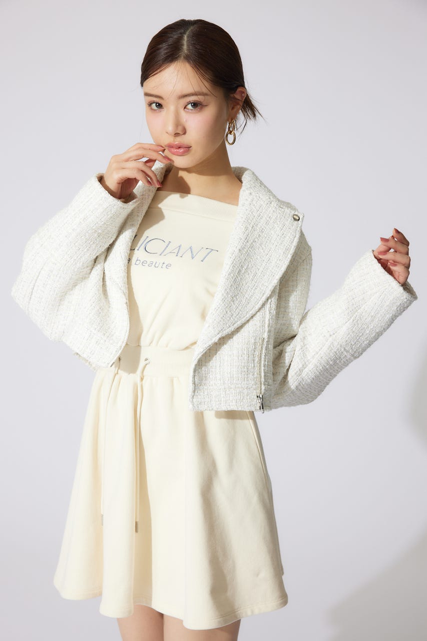 【ほぼ未使用】rienda  リエンダ ライダースジャケット rienda 「rienda」 ライダースジャケット SMALL ピンク