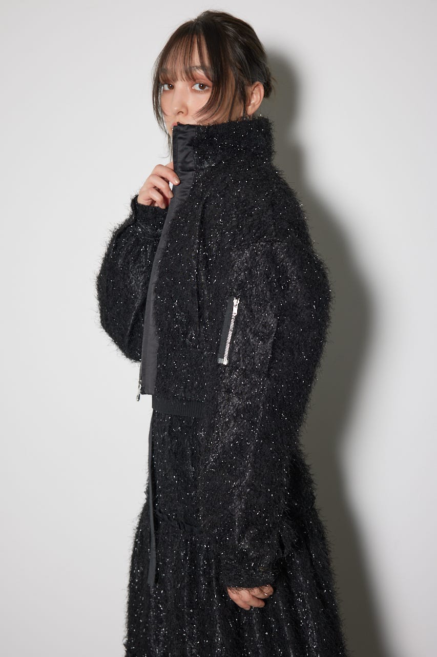 ニュアンスバリエーションブルゾン BLK S