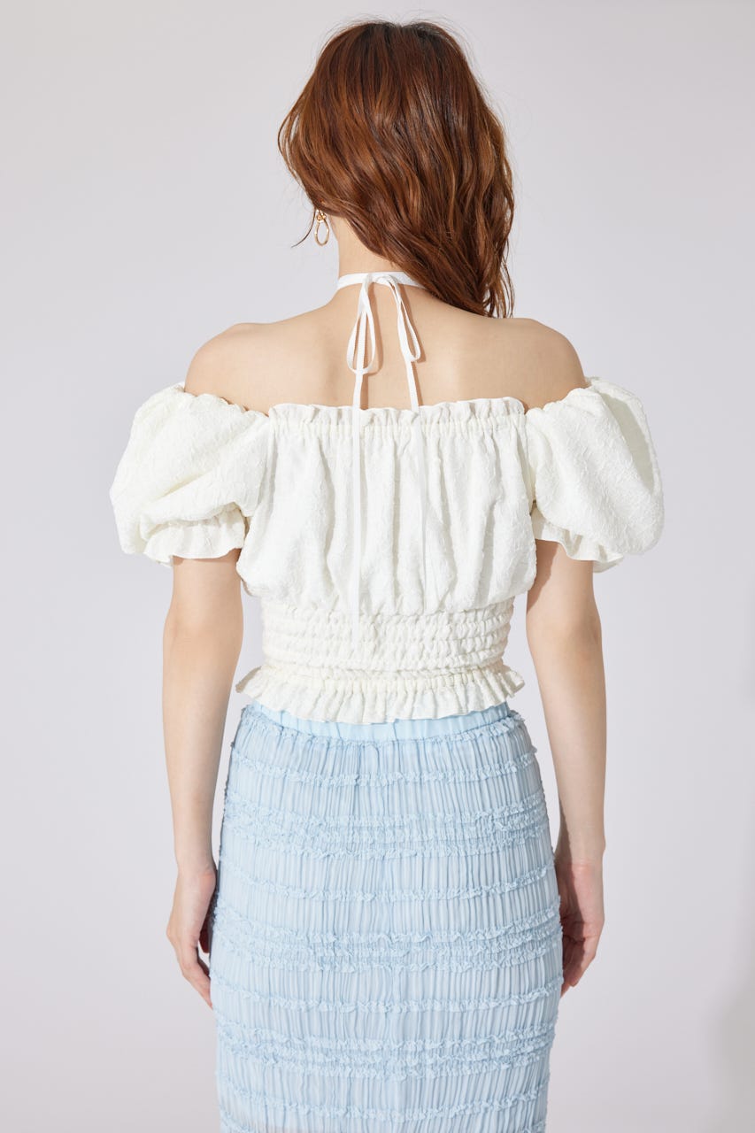 【AKB48 千葉恵里さん着用】メニーウェイシャーリングショートブラウス WHT FREE