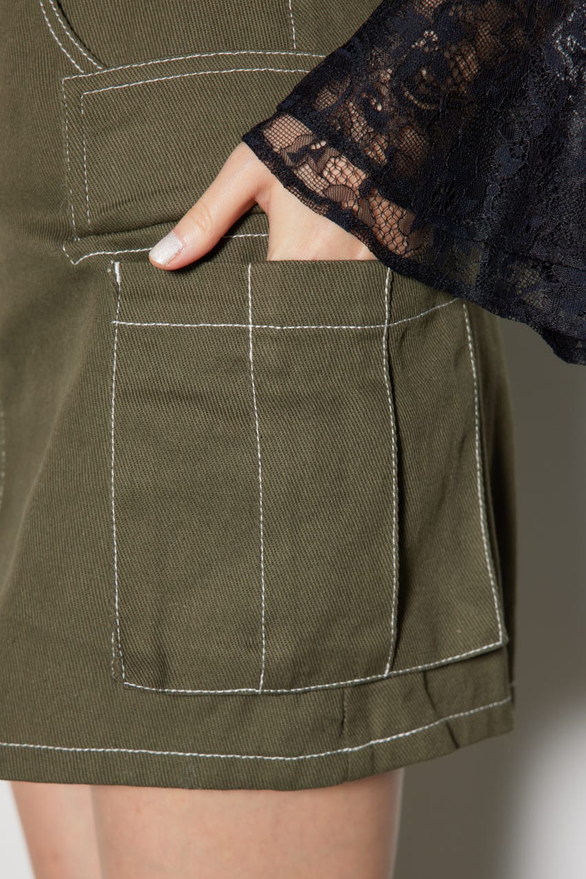 カーゴジャストウエストスコートショートパンツ KHA S