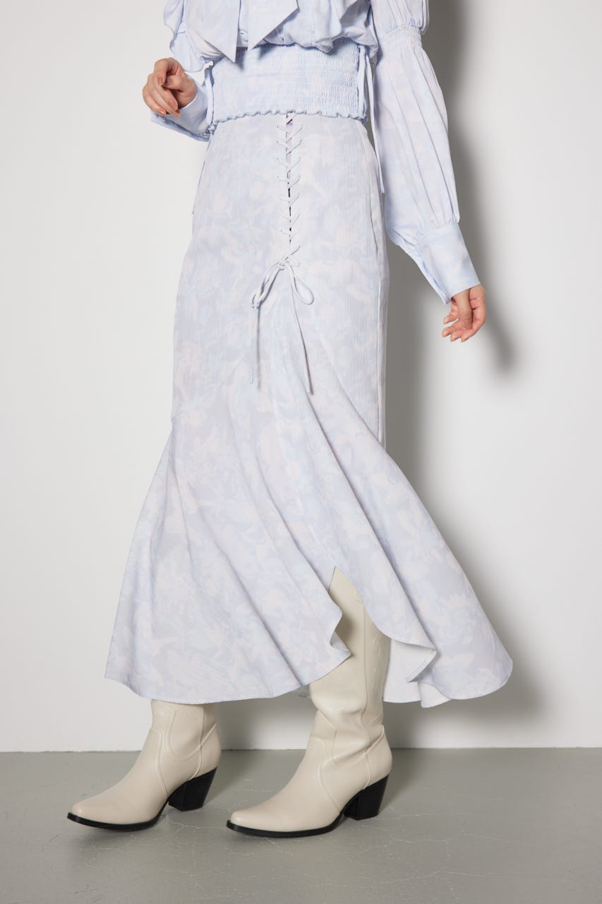 レースアップマーメイドスコートショートパンツ BLU S