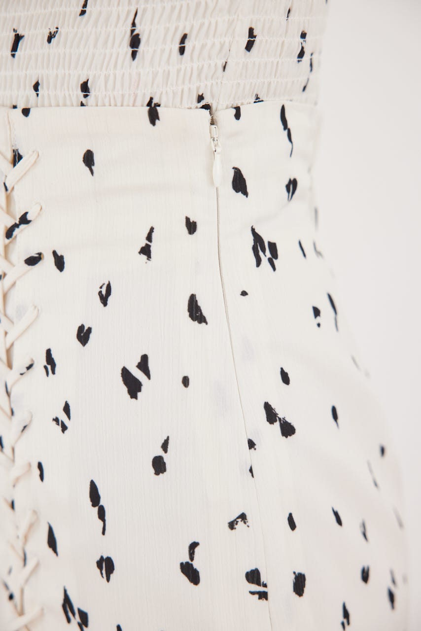 レースアップマーメイドスコートショートパンツ WHT M