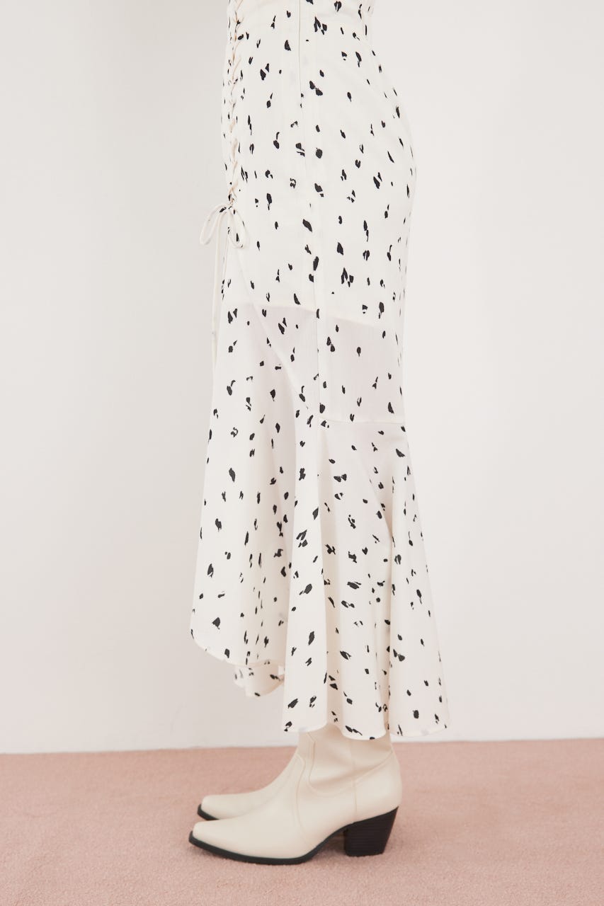 レースアップマーメイドスコートショートパンツ WHT M