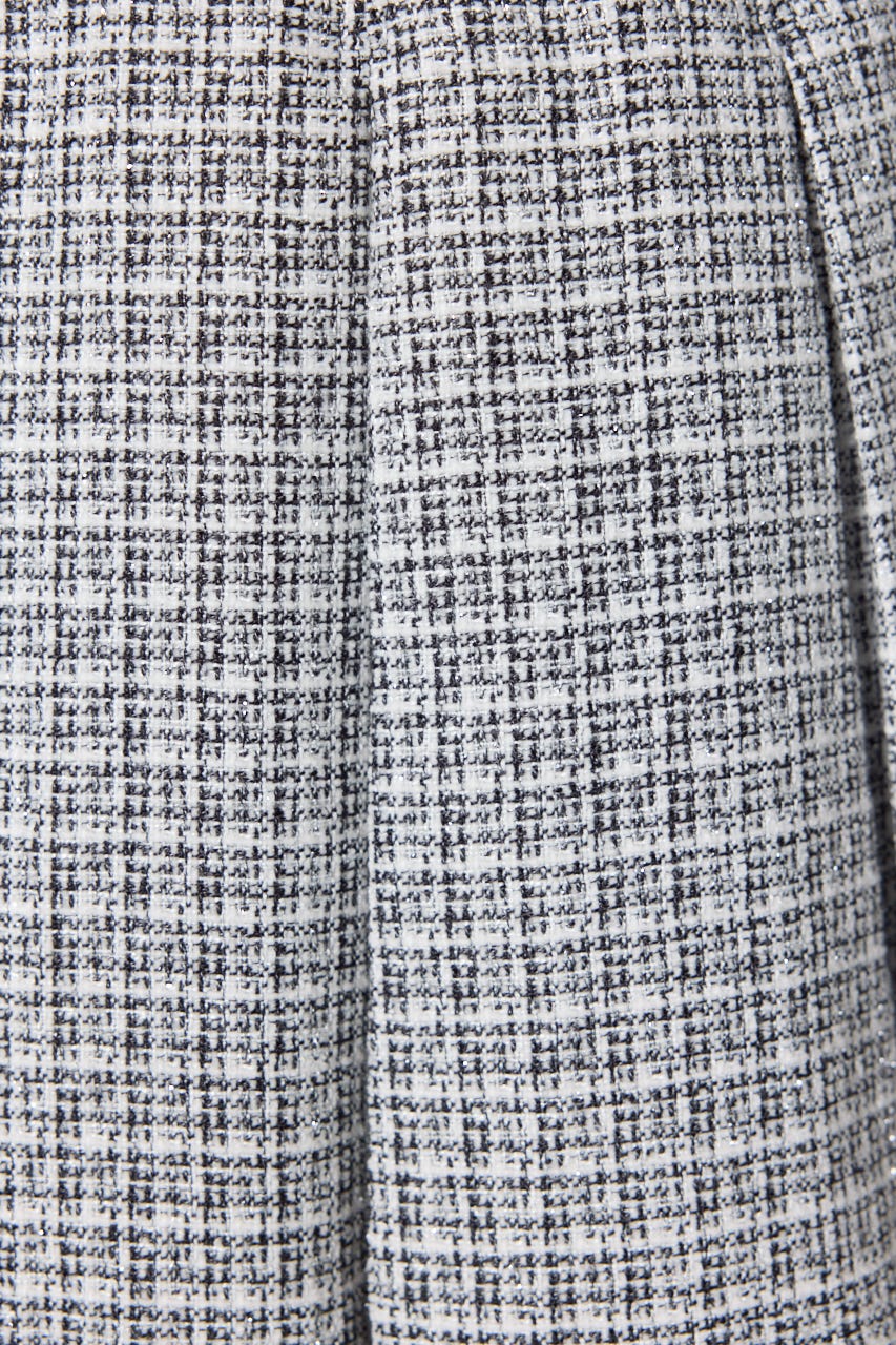 ハイウエストツイードスコートショートパンツ BLK M