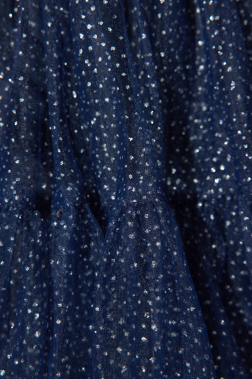 【岡崎紗絵さん着用アイテム】ボリュームチュールミニスコートショートパンツ NVY M