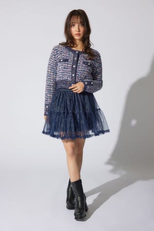 【岡崎紗絵さん着用アイテム】ボリュームチュールミニスコートショートパンツ