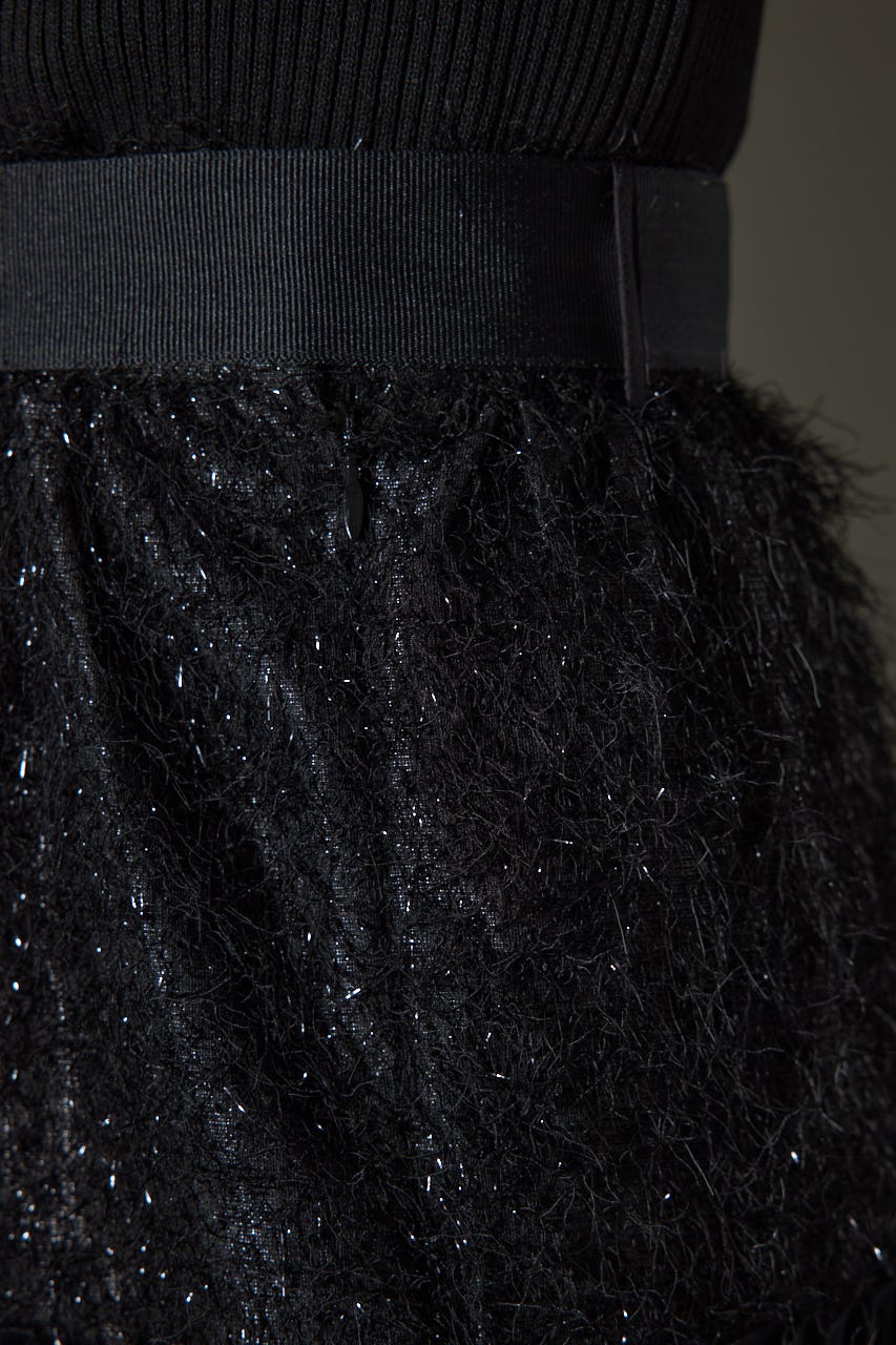 ニュアンスバリエーションフレアスカート BLK M