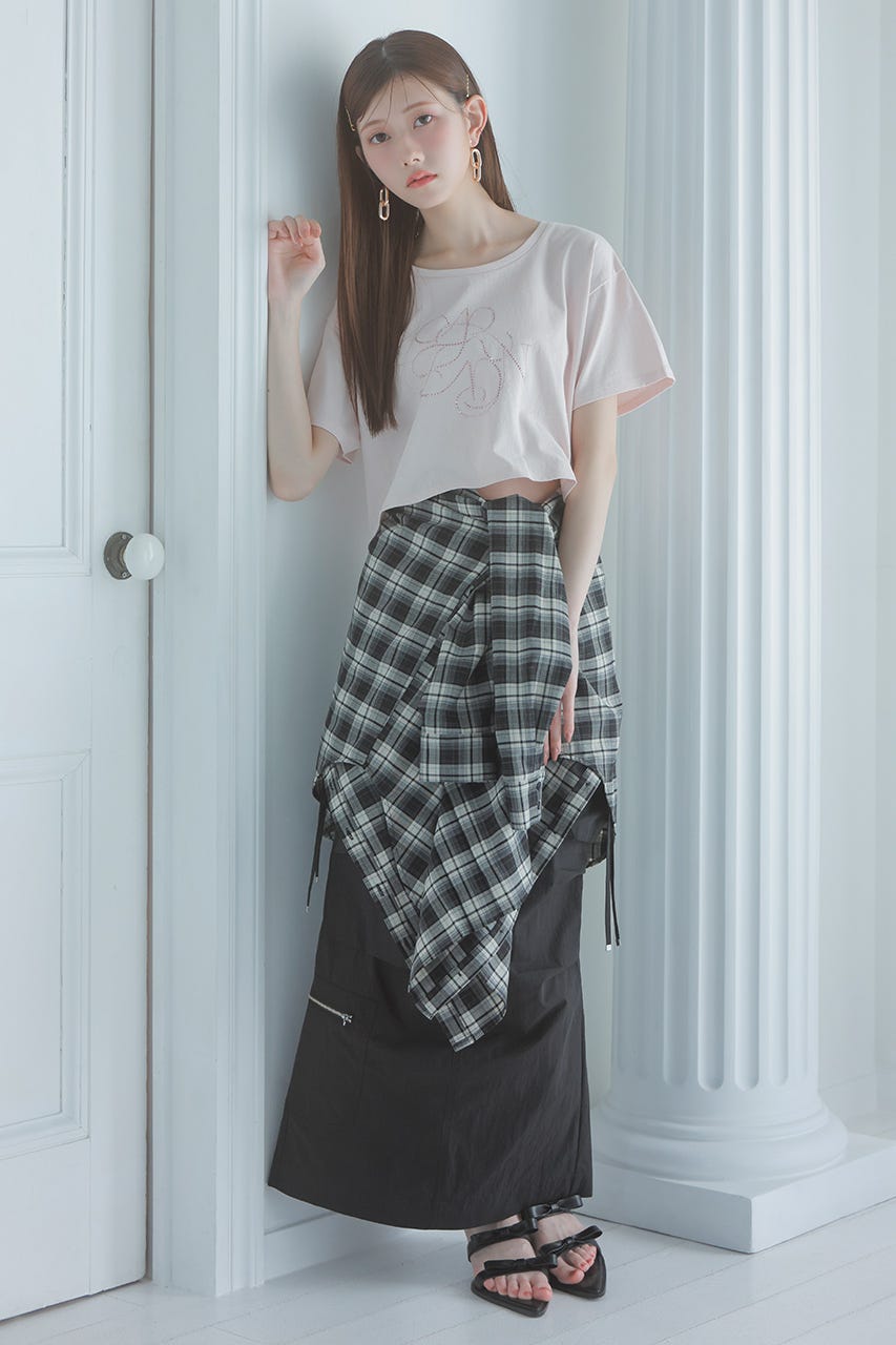 【AKB48 千葉恵里さん着用】タイトカーゴジャストウエストスカート BLK S