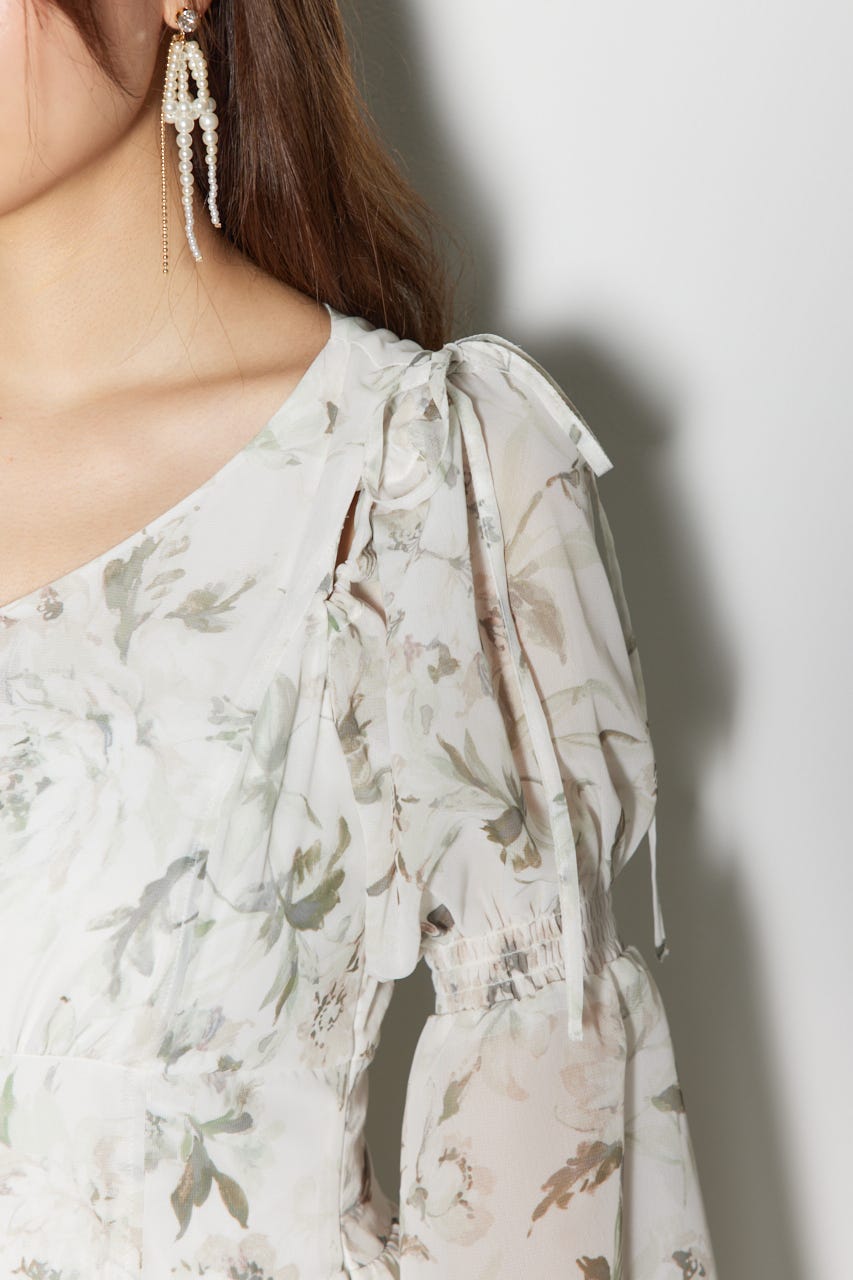 2WAYレースドッキングフレアワンピース WHT S