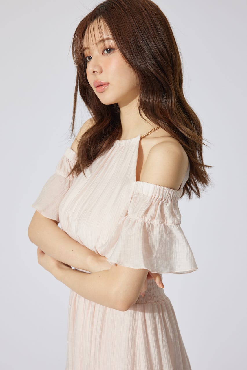 【AKB48 秋山由奈さん着用】2WAYホルターネックロンパース L/PNK M