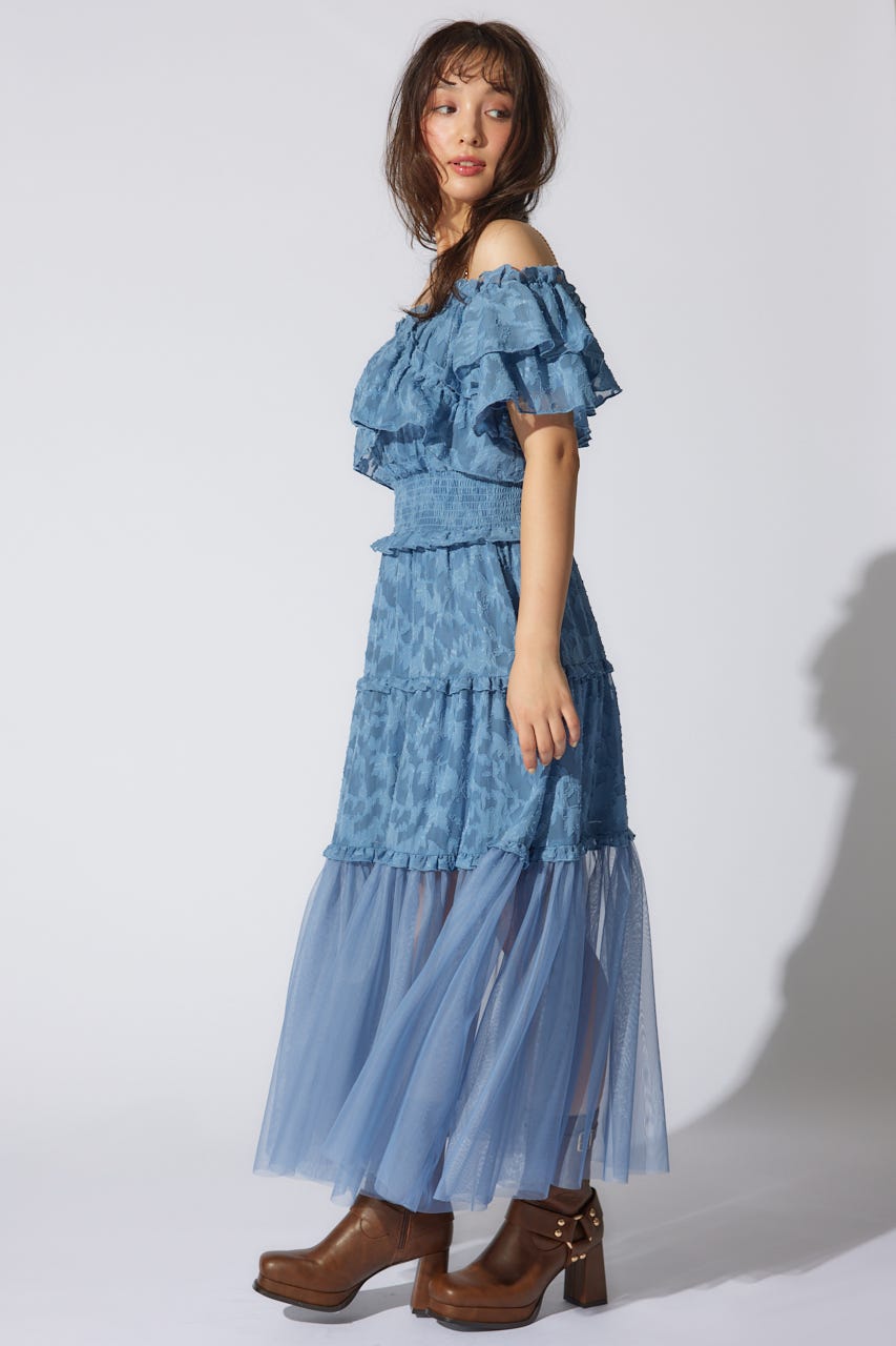 【AKB48 平田侑希さん着用】2WAYオフショルワンピース BLU FREE