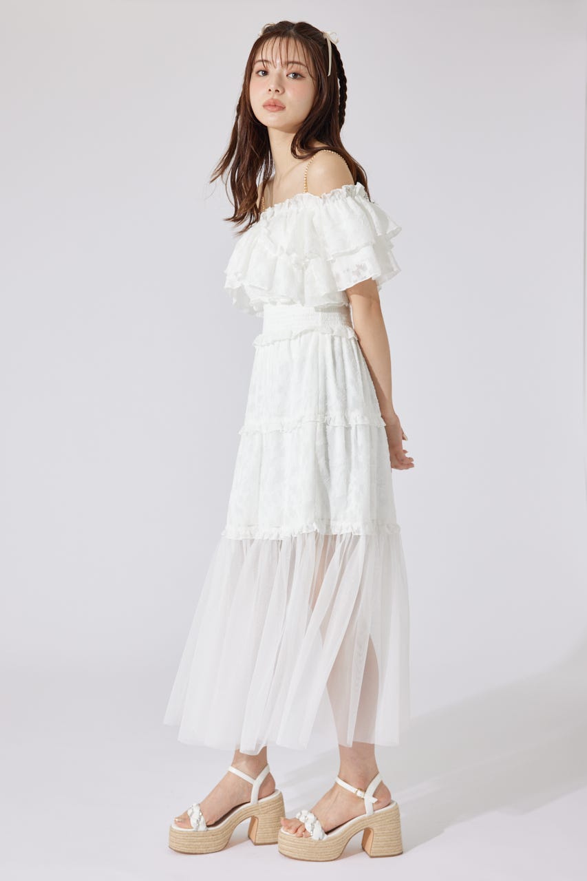 【AKB48 平田侑希さん着用】2WAYオフショルワンピース WHT FREE