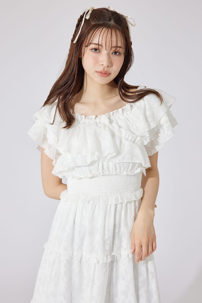 【AKB48 平田侑希さん着用】2WAYオフショルワンピース WHT FREE