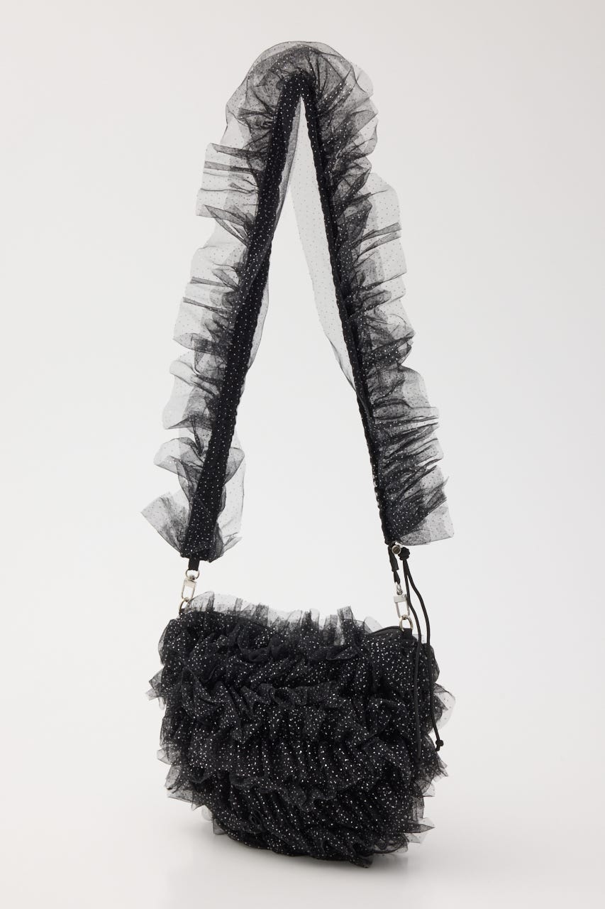 manywayチュールバッグ BLK FREE