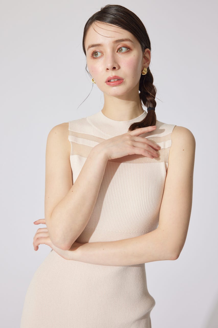 美品 ♡ rienda アンゴラニットワンピ ♡ rienda | リボンカーデセットニットワンピース (ワンピース(ミニ