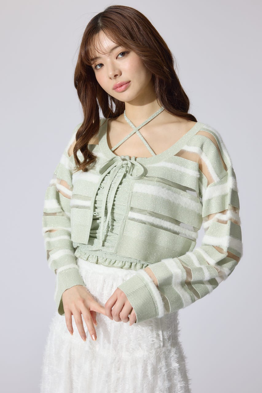 2WAYギャザーキャミトップス GRN FREE