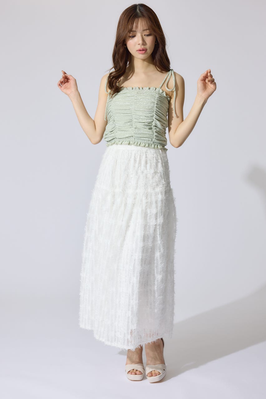 2WAYギャザーキャミトップス GRN FREE