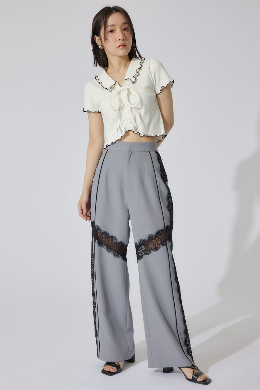 ドロストカットトップス WHT FREE