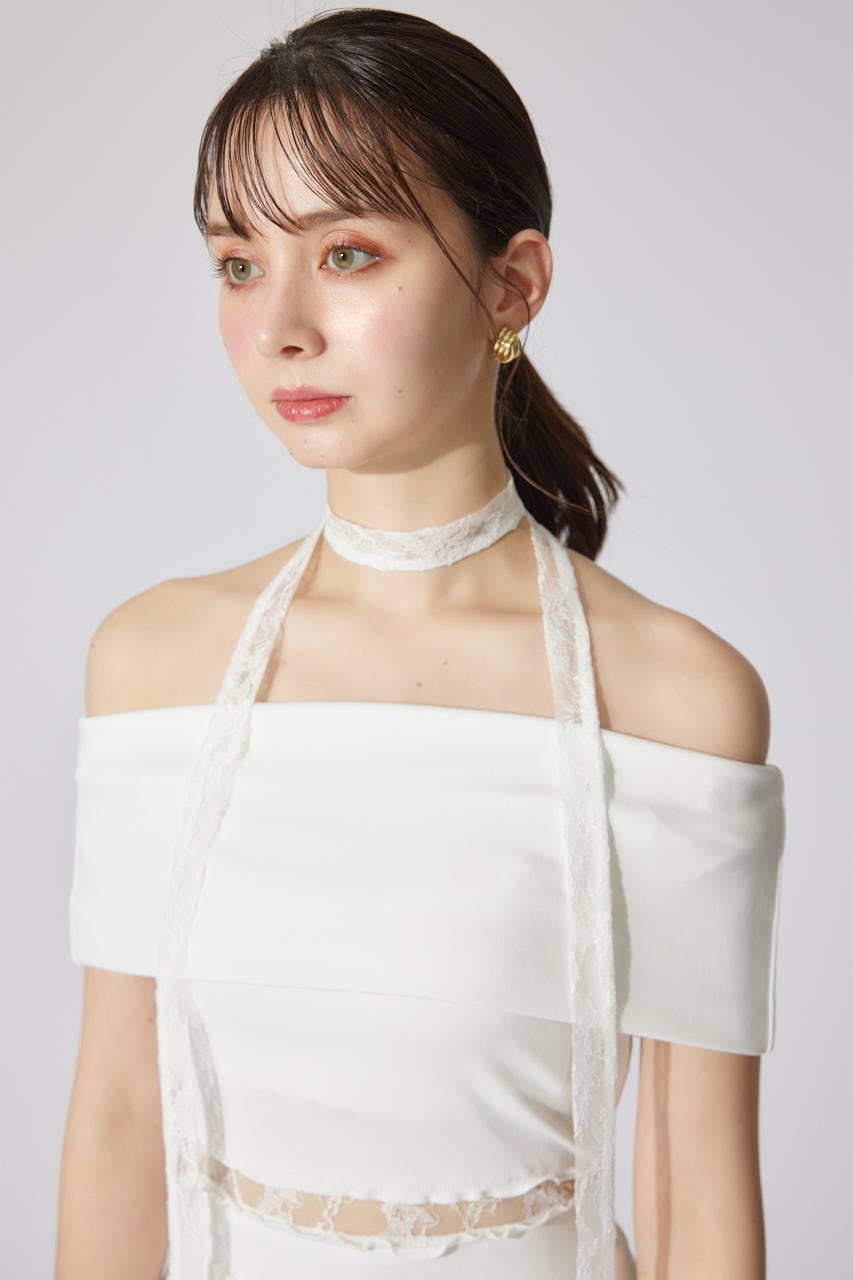 rienda | レースコンビオフショルカットワンピース (ワンピース(ミニ