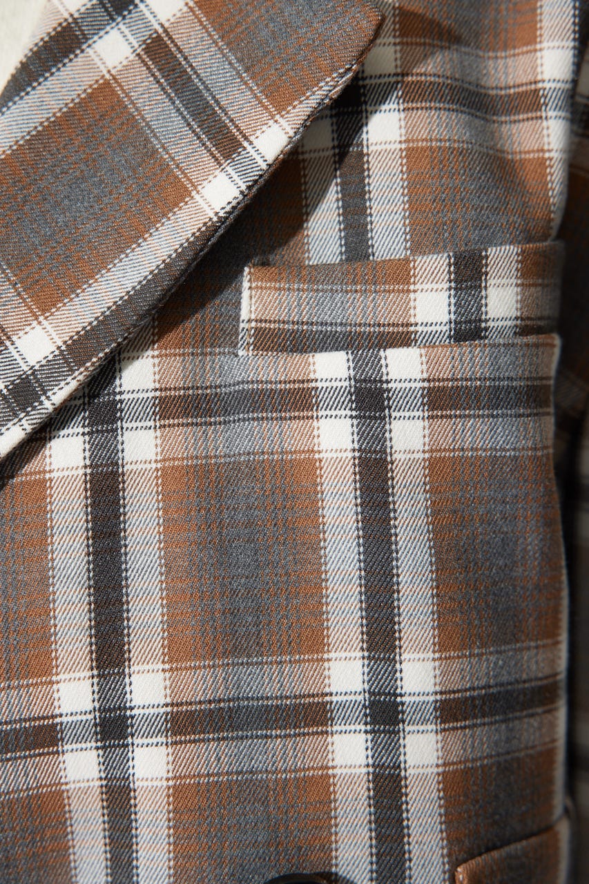 【岡崎紗絵さん着用アイテム】ダブルテーラードショートジャケット BRN M