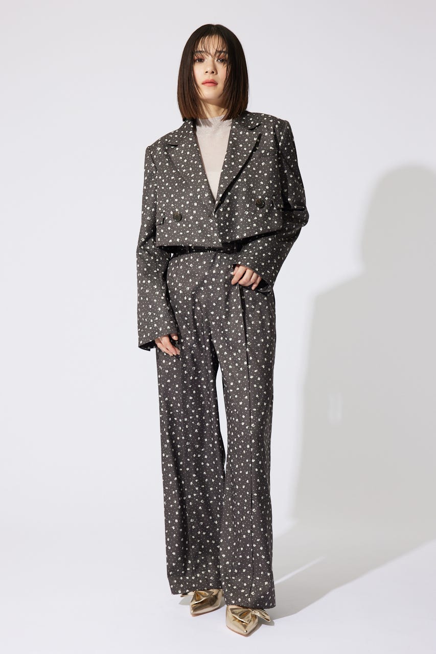 【岡崎紗絵さん着用アイテム】ダブルテーラードショートジャケット Multi_1 M