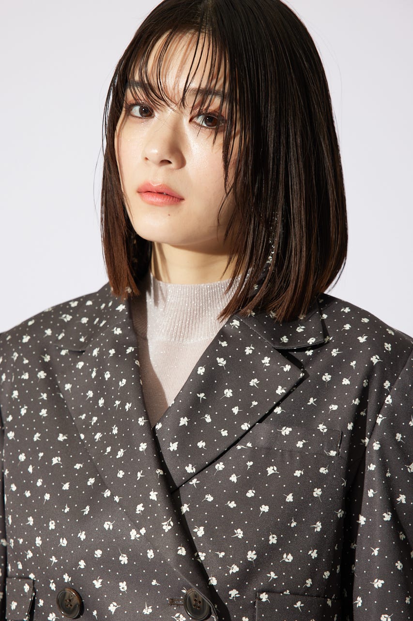 【岡崎紗絵さん着用アイテム】ダブルテーラードショートジャケット Multi_1 M