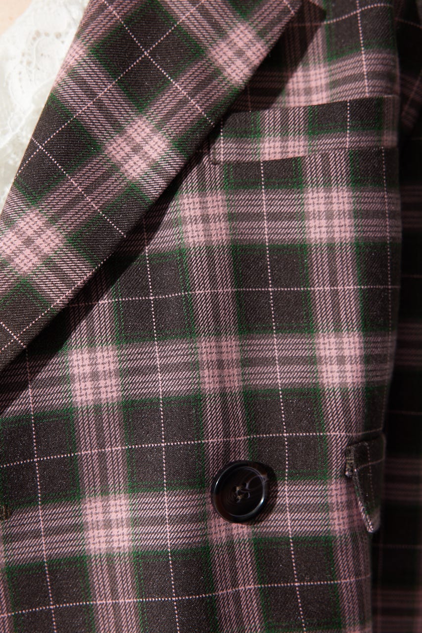 【岡崎紗絵さん着用アイテム】ダブルテーラードショートジャケット PNK S