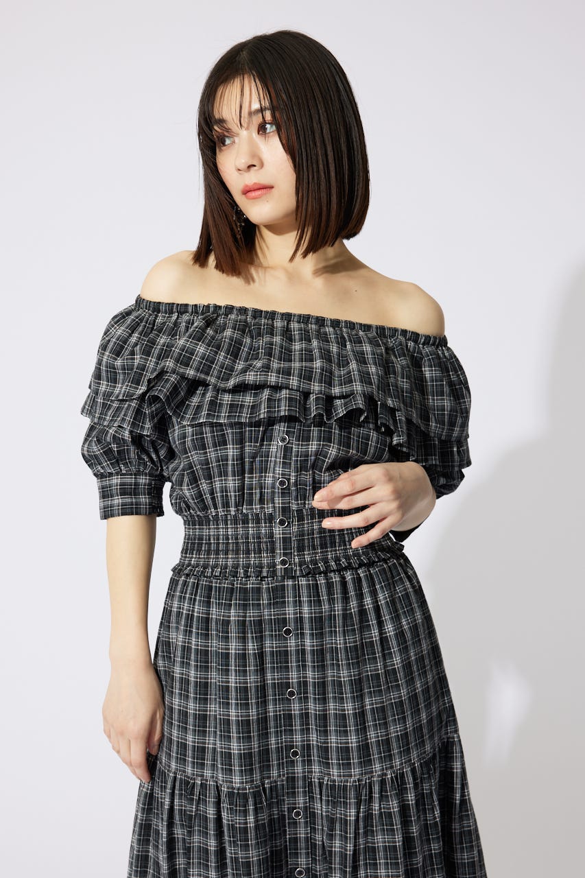 rienda | 2WAYオフショルダーショートトップス (シャツ