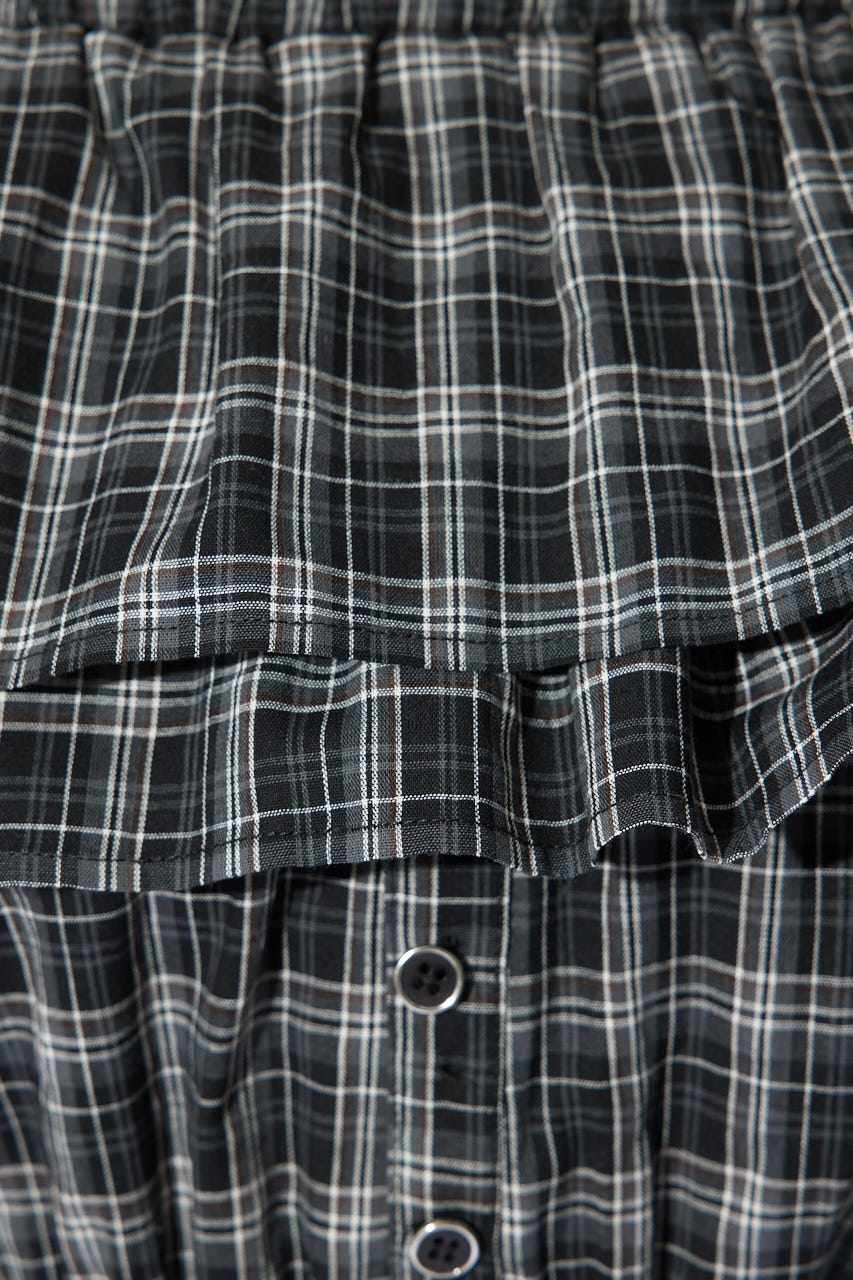 2WAYオフショルダーショートトップス 柄BLK FREE